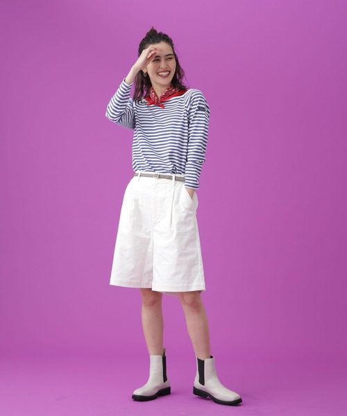 Apo(s)ture(アポスチャー)の「SOFIA-001/コーデュロイワンタックショートパンツ(その他パンツ・レディース・ホワイト/カーキ/ネイビー/ベージュ・XS/S/M/L/XL)」の16枚目の写真