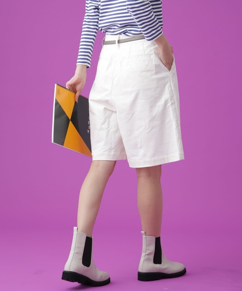 Apo(s)ture(アポスチャー)の「SOFIA-001/コーデュロイワンタックショートパンツ(その他パンツ・レディース・ホワイト/カーキ/ネイビー/ベージュ・XS/S/M/L/XL)」の11枚目の写真