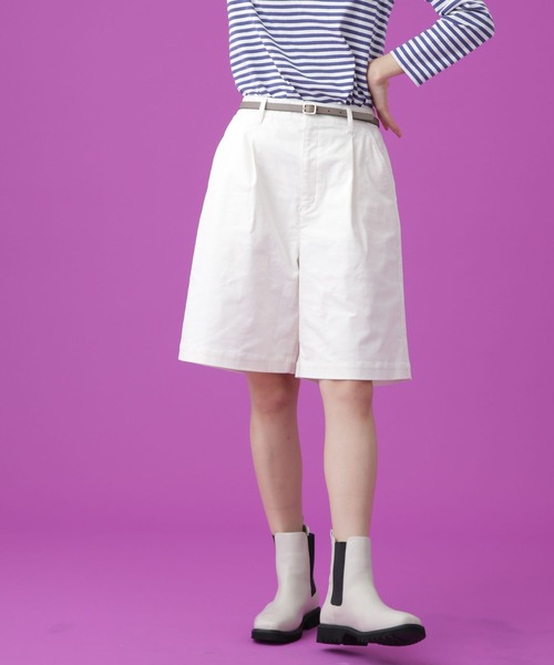Apo(s)ture(アポスチャー)の「SOFIA-001/コーデュロイワンタックショートパンツ(その他パンツ・レディース・ホワイト/カーキ/ネイビー/ベージュ・XS/S/M/L/XL)」の13枚目の写真