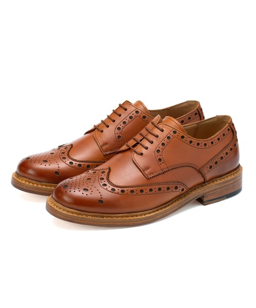London Shoe Make（ロンドンシューメイク）の「London Shoe Make / ロンドンシューメイク ≪グッドイヤーウェルト製法≫ ウィングチップ 601（ドレスシューズ・メンズ・ベージュ系その他/バーガンディー/ブラック/タン・6.5/7.5/7/8/8.5/9/9.5）」の3枚目の写真