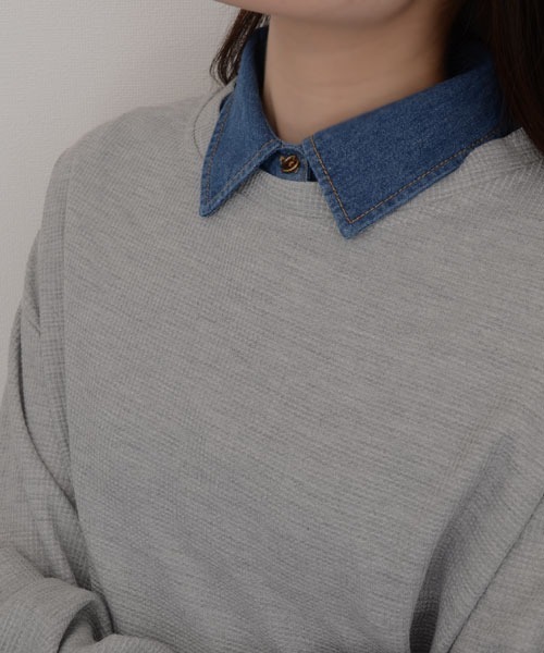 専用 TAION EXTRA 襟パーツ グレージュ TONE SELECT GOODS（トーンセレクトグッズ）の「【resonance】デニム