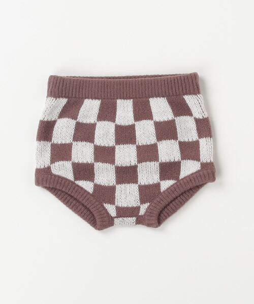 【セール】【Bs】【it】【Rylee＋Cru】SWEATER BLOOMER || PLUM CHECKER（その他ベビー用品）｜Rylee + Cru（ライリーアンドクルー）