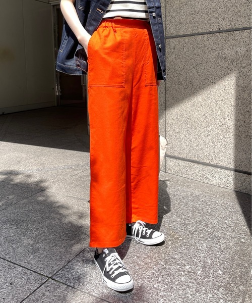 Meli rich（メリーリッチ）の「フレンチリネンベイカーパンツ（その他パンツ・レディース・チャコールグレー/ブルー/オレンジ・FREE）」の3枚目の写真