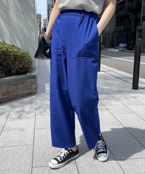 Meli rich（メリーリッチ）の「フレンチリネンベイカーパンツ（その他パンツ・レディース・チャコールグレー/ブルー/オレンジ・FREE）」の2枚目の写真