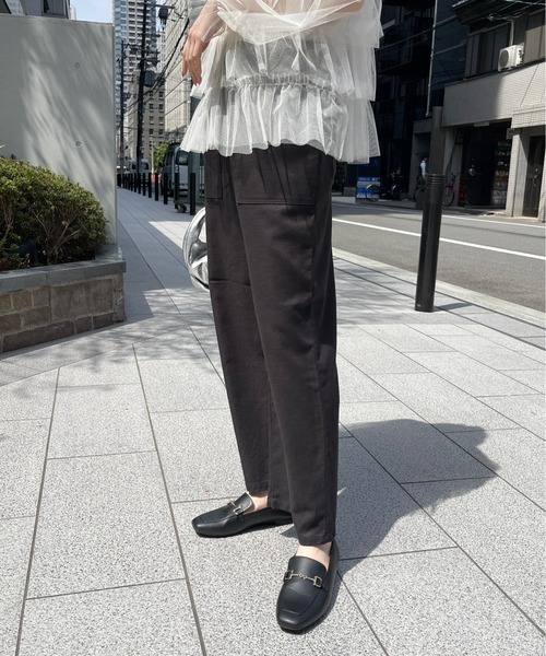 Meli rich（メリーリッチ）の「フレンチリネンベイカーパンツ（その他パンツ・レディース・チャコールグレー/ブルー/オレンジ・FREE）」の4枚目の写真