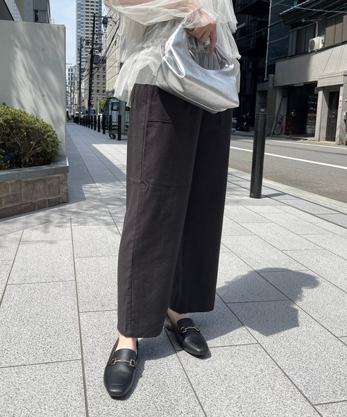 Meli rich（メリーリッチ）の「フレンチリネンベイカーパンツ（その他パンツ・レディース・チャコールグレー/ブルー/オレンジ・FREE）」の5枚目の写真