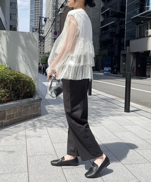 Meli rich（メリーリッチ）の「フレンチリネンベイカーパンツ（その他パンツ・レディース・チャコールグレー/ブルー/オレンジ・FREE）」の9枚目の写真