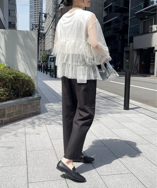 Meli rich（メリーリッチ）の「フレンチリネンベイカーパンツ（その他パンツ・レディース・チャコールグレー/ブルー/オレンジ・FREE）」の11枚目の写真