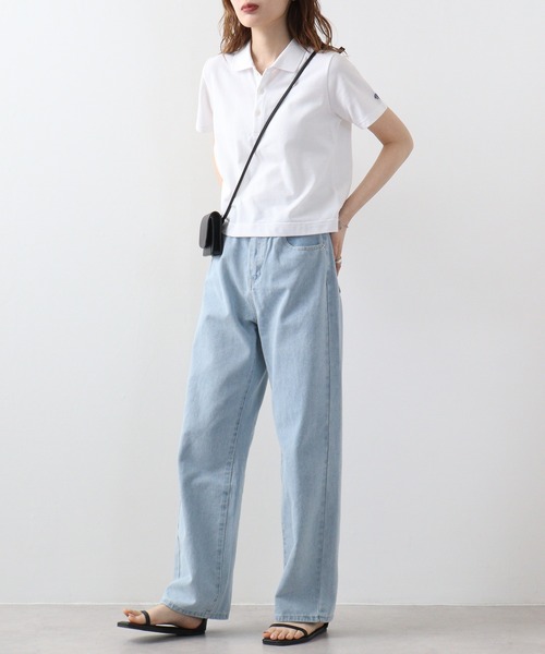 JEMORGAN(ジェーイーモーガン)の「JEMORGAN カノコ ミニポロシャツ(ポロシャツ・レディース・ブラック/チャコール/ホワイト・F)」の7枚目の写真