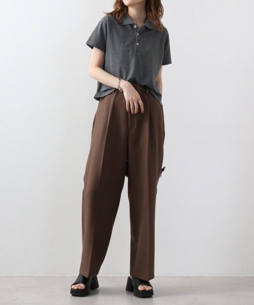 JEMORGAN(ジェーイーモーガン)の「JEMORGAN カノコ ミニポロシャツ(ポロシャツ・レディース・ブラック/チャコール/ホワイト・F)」の11枚目の写真