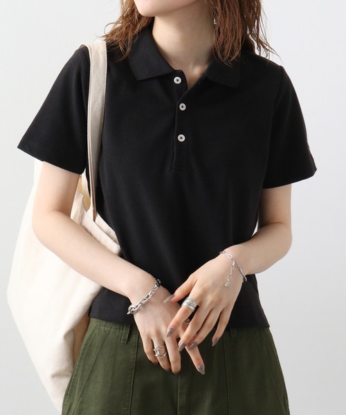 JEMORGAN(ジェーイーモーガン)の「JEMORGAN カノコ ミニポロシャツ(ポロシャツ・レディース・ブラック/チャコール/ホワイト・F)」の18枚目の写真