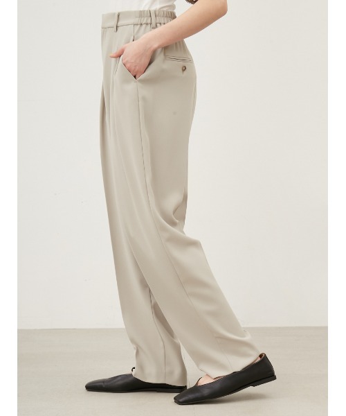 Mila Owen（ミラオーウェン）の「ハイウエストダンディパンツ【手洗い可能】（その他パンツ・レディース・ブラック/アイボリー/ベージュ・1/0/00）」の5枚目の写真