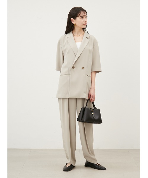 Mila Owen（ミラオーウェン）の「ハイウエストダンディパンツ【手洗い可能】（その他パンツ・レディース・ブラック/アイボリー/ベージュ・1/0/00）」の13枚目の写真