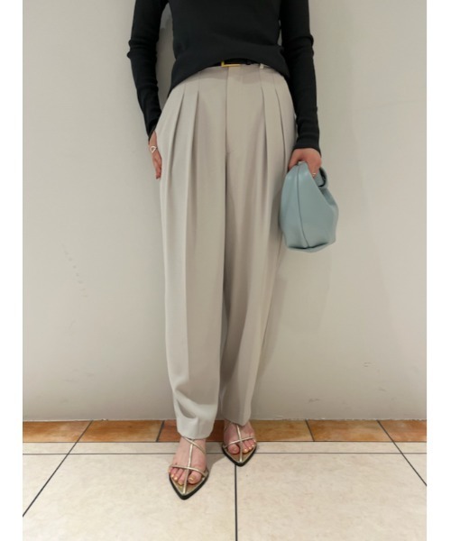 Mila Owen（ミラオーウェン）の「ハイウエストダンディパンツ【手洗い可能】（その他パンツ・レディース・ブラック/アイボリー/ベージュ・1/0/00）」の20枚目の写真