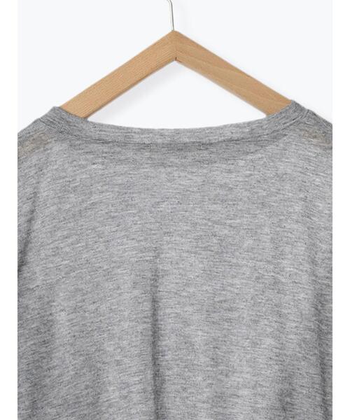 so4u（ソーフォーユー）の「シアーショート丈カットソー（Tシャツ/カットソー・レディース・グレー/ベージュ・F）」の14枚目の写真
