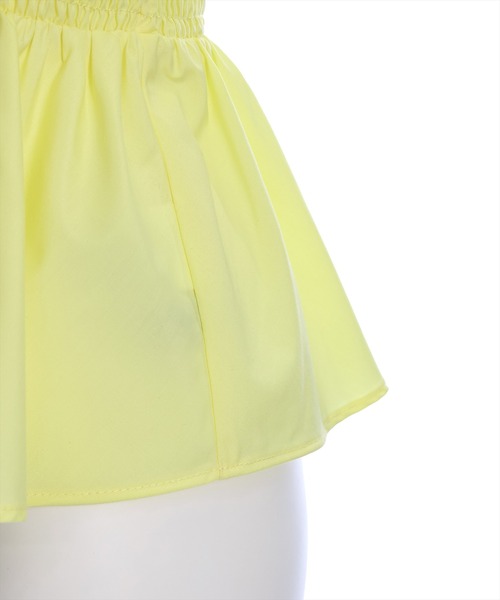 clear（クリア）の「2way肩フリルウエストシャーリング半袖ブラウス[オフィスカジュアル 着回し抜群 大人 カジュアル]≪再入荷≫（シャツ/ブラウス・レディース・オフホワイト/ブラック/イエロー・F）」の12枚目の写真