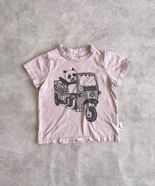 JIPPON(ジポン)の「パンダTシャツ/日本製(80~140cm)(Tシャツ/カットソー・キッズ・オフホワイト/イエロー/ピンク/ライトブルー・80/90/95/100/110/120/130/140)」の12枚目の写真