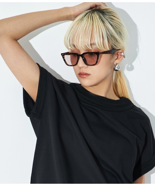 Settimissimo（セッティミッシモ）の「UVカットスモークレンズフォックスサングラス（サングラス・レディース・ブラウン/ブラック・FREE）」の2枚目の写真