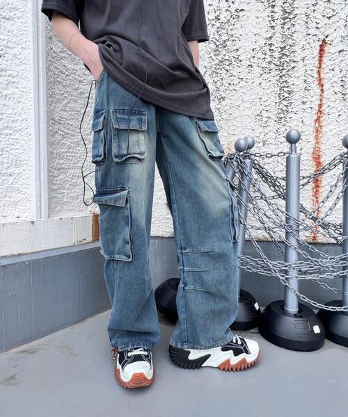 Figments(フィグメンツ)の「マルチカーゴデニムパンツ(デニムパンツ・レディース・インディゴブルー・LARGE/MEDIUM)」の22枚目の写真