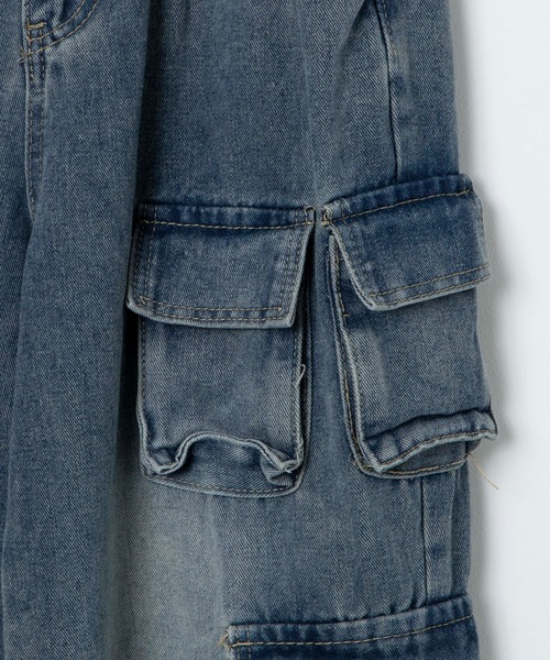 Figments(フィグメンツ)の「マルチカーゴデニムパンツ(デニムパンツ・レディース・インディゴブルー・LARGE/MEDIUM)」の9枚目の写真
