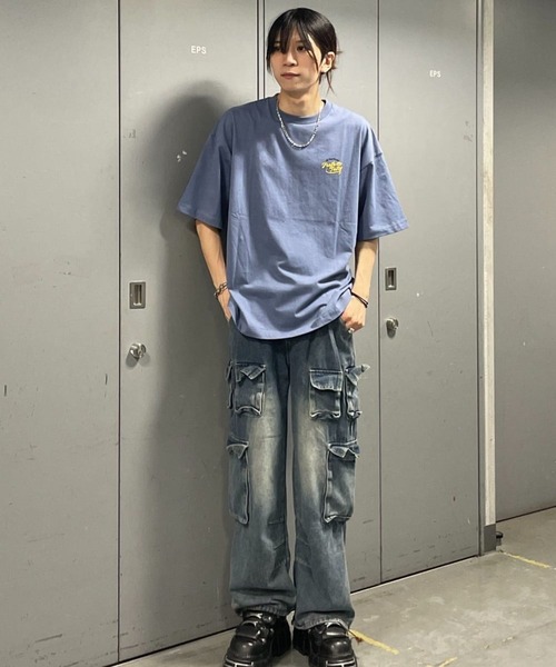 Figments(フィグメンツ)の「マルチカーゴデニムパンツ(デニムパンツ・レディース・インディゴブルー・LARGE/MEDIUM)」の15枚目の写真