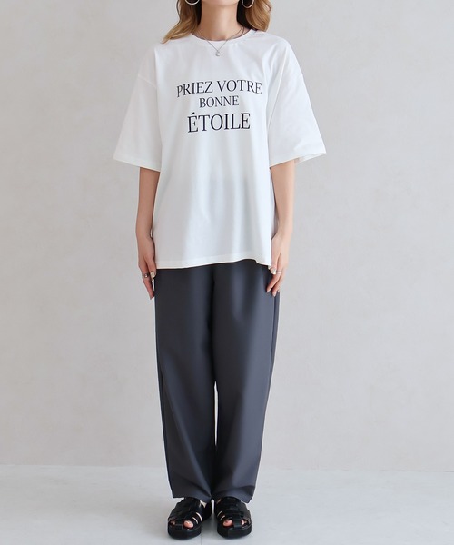 Social GIRL(ソーシャルガール)の「接触冷感ETOILEロゴTシャツ(Tシャツ/カットソー・レディース・ブラック/オフホワイト/キャメル/グレイッシュベージュ・M)」の14枚目の写真