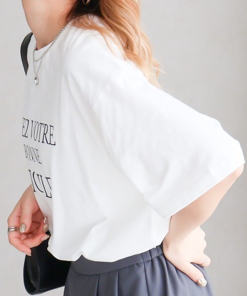 Social GIRL(ソーシャルガール)の「接触冷感ETOILEロゴTシャツ(Tシャツ/カットソー・レディース・ブラック/オフホワイト/キャメル/グレイッシュベージュ・M)」の21枚目の写真