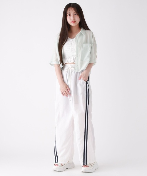 repipi armario（レピピ アルマリオ）の「【接触冷感】スパンボイルショートシャツ（シャツ/ブラウス・キッズ・コーラル/ホワイト/サックスブルー/ライム・LARGE/MEDIUM/SMALL）」の10枚目の写真