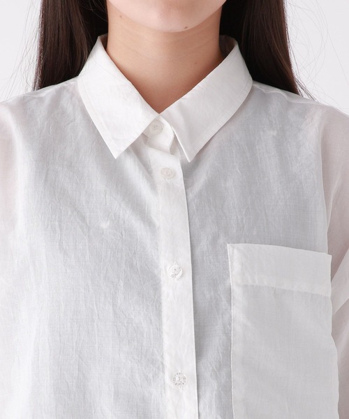 repipi armario（レピピ アルマリオ）の「【接触冷感】スパンボイルショートシャツ（シャツ/ブラウス・キッズ・コーラル/ホワイト/サックスブルー/ライム・LARGE/MEDIUM/SMALL）」の14枚目の写真