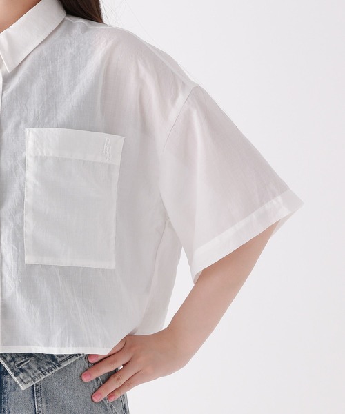 repipi armario（レピピ アルマリオ）の「【接触冷感】スパンボイルショートシャツ（シャツ/ブラウス・キッズ・コーラル/ホワイト/サックスブルー/ライム・LARGE/MEDIUM/SMALL）」の15枚目の写真