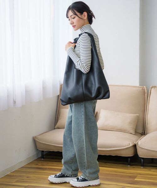 RETRO GIRL（レトロガール）の「カーブデニムPT（デニムパンツ・レディース・ケミカルウォッシュ/ブルー系その他5/ブラック/ブルー・FREE）」の17枚目の写真