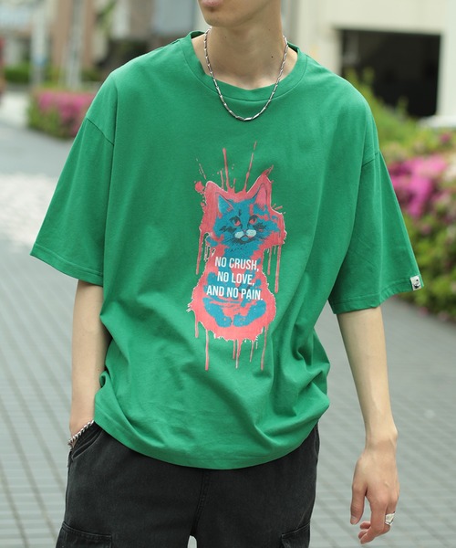 HOOK(フック)の「HOOK -original- 「NO CRUSH」Y2Kプリント半袖TEE (SS) (LR)(Tシャツ/カットソー・メンズ・R/F/E/I/H/G/Q/P/O/N/M/L/J/A/B/C/D・L/M/XL)」の7枚目の写真