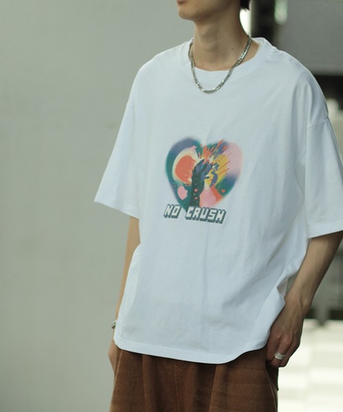 HOOK(フック)の「HOOK -original- 「NO CRUSH」Y2Kプリント半袖TEE (SS) (LR)(Tシャツ/カットソー・メンズ・R/F/E/I/H/G/Q/P/O/N/M/L/J/A/B/C/D・L/M/XL)」の10枚目の写真