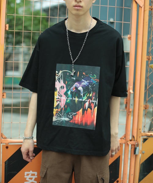HOOK(フック)の「HOOK -original- 「NO CRUSH」Y2Kプリント半袖TEE (SS) (LR)(Tシャツ/カットソー・メンズ・R/F/E/I/H/G/Q/P/O/N/M/L/J/A/B/C/D・L/M/XL)」の15枚目の写真