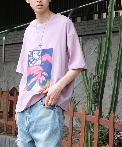 HOOK(フック)の「HOOK -original- 「NO CRUSH」Y2Kプリント半袖TEE (SS) (LR)(Tシャツ/カットソー・メンズ・R/F/E/I/H/G/Q/P/O/N/M/L/J/A/B/C/D・L/M/XL)」の16枚目の写真