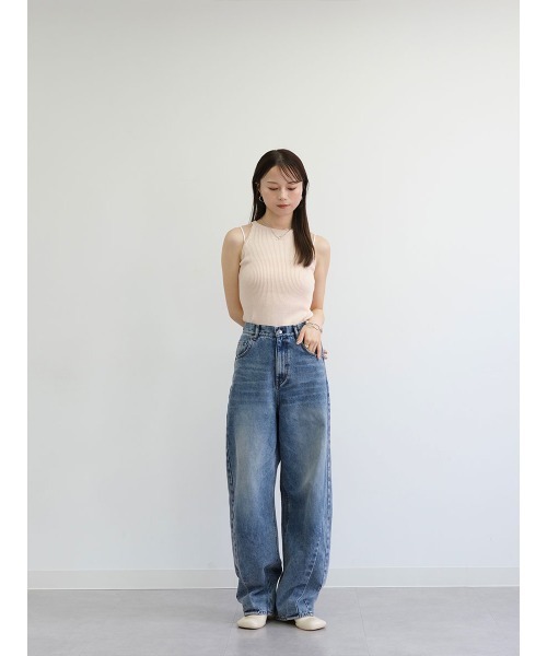 Reurie'（レウリィ）の「【5色展開／新色追加】アメリカンスリーブメランジニット / アメスリニット ホルターネック メランジニット ノースリーブ キャミソール 大人カジュアル ヘルシー シンプル モード 韓国（タンクトップ・レディース・ブラウン/ライム/ブラック/チャコールグレー/ピンク・FREE）」の18枚目の写真