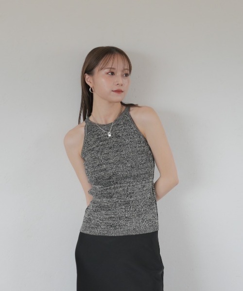 セール】【HIT ITEM!】アメリカンスリーブメランジニット
