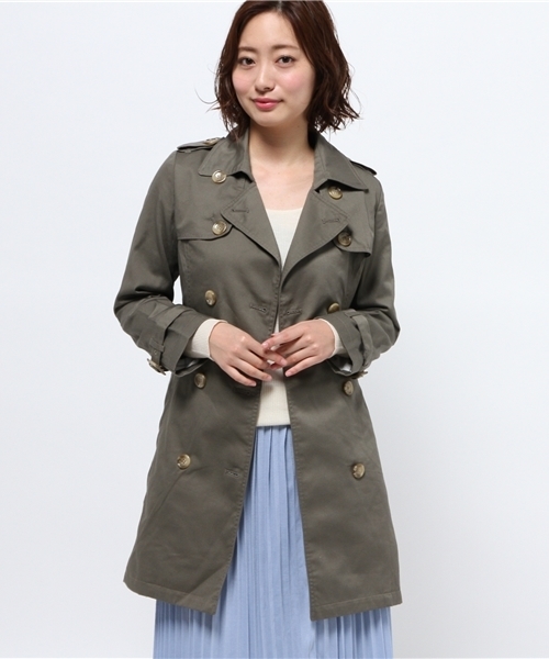 one after another NICE CLAUP(ワンアフターアナザーナイスクラップ)の「【ナイスクラップ】トレンチコート(トレンチコート・レディース・ベージュ/ベージュ系その他/カーキ・LARGE/MEDIUM)」の19枚目の写真