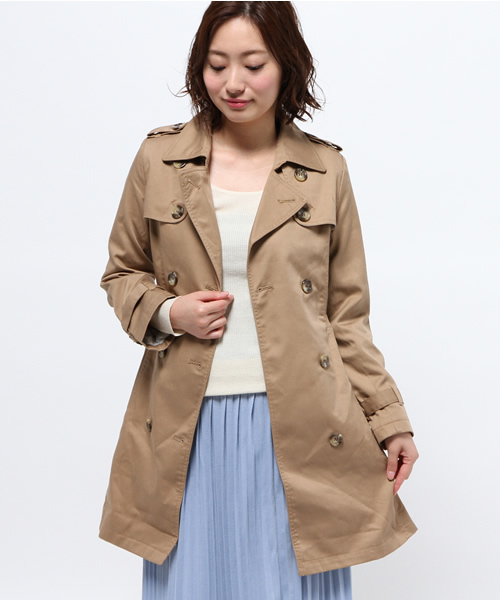 one after another NICE CLAUP(ワンアフターアナザーナイスクラップ)の「【ナイスクラップ】トレンチコート(トレンチコート・レディース・ベージュ/ベージュ系その他/カーキ・LARGE/MEDIUM)」の2枚目の写真