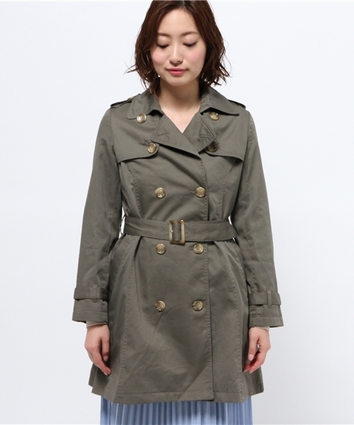 one after another NICE CLAUP(ワンアフターアナザーナイスクラップ)の「【ナイスクラップ】トレンチコート(トレンチコート・レディース・ベージュ/ベージュ系その他/カーキ・LARGE/MEDIUM)」の4枚目の写真