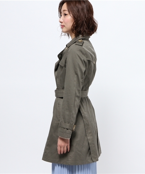 one after another NICE CLAUP(ワンアフターアナザーナイスクラップ)の「【ナイスクラップ】トレンチコート(トレンチコート・レディース・ベージュ/ベージュ系その他/カーキ・LARGE/MEDIUM)」の5枚目の写真