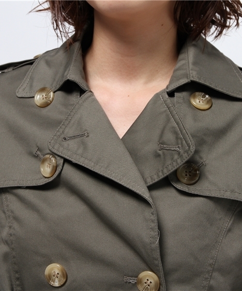 one after another NICE CLAUP(ワンアフターアナザーナイスクラップ)の「【ナイスクラップ】トレンチコート(トレンチコート・レディース・ベージュ/ベージュ系その他/カーキ・LARGE/MEDIUM)」の7枚目の写真