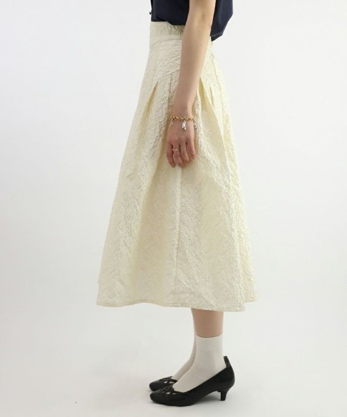 an another angelus(アンアナザーアンジェラス)の「ふくれジャガードサイドタックスカート/ananotherangelus(スカート・レディース・クリーム/ミント・FREE)」の8枚目の写真