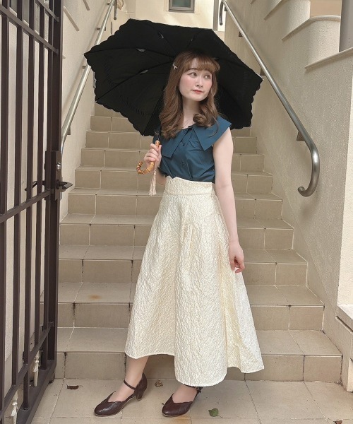 an another angelus(アンアナザーアンジェラス)の「ふくれジャガードサイドタックスカート/ananotherangelus(スカート・レディース・クリーム/ミント・FREE)」の22枚目の写真