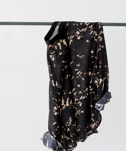 antiqua(アンティカ)の「シアーデザインシャツ(シャツ/ブラウス・レディース・ブラック・ONESIZE)」の8枚目の写真