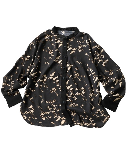 antiqua(アンティカ)の「シアーデザインシャツ(シャツ/ブラウス・レディース・ブラック・ONESIZE)」の2枚目の写真