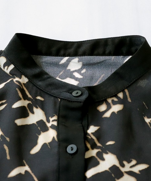 antiqua(アンティカ)の「シアーデザインシャツ(シャツ/ブラウス・レディース・ブラック・ONESIZE)」の3枚目の写真