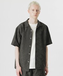 LOVELESS | ファジージャカードオープンカラーショートスリーブシャツ(シャツ/ブラウス)
