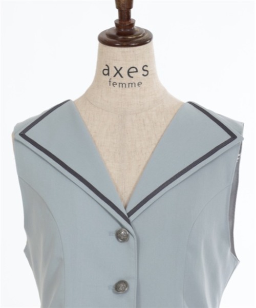 axes femme｜プチフリルデニムベスト | Rakuten Fashion(楽天