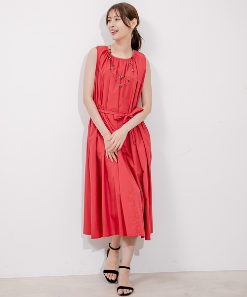 Jayro(ジャイロ)の「布帛Aラインワンピース(ワンピース・レディース・グレー/ベージュ/レンガ・M)」の16枚目の写真